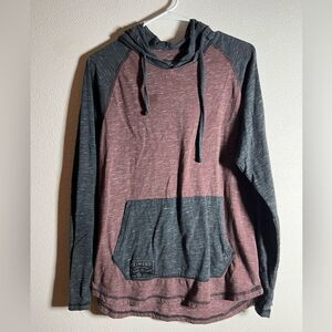 ZIMEGO Men's Casual Long Sleeve Shirt Color Block Raglan Pullover Hoodie medium